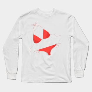 Elegant Bikini Drawing Long Sleeve T-Shirt